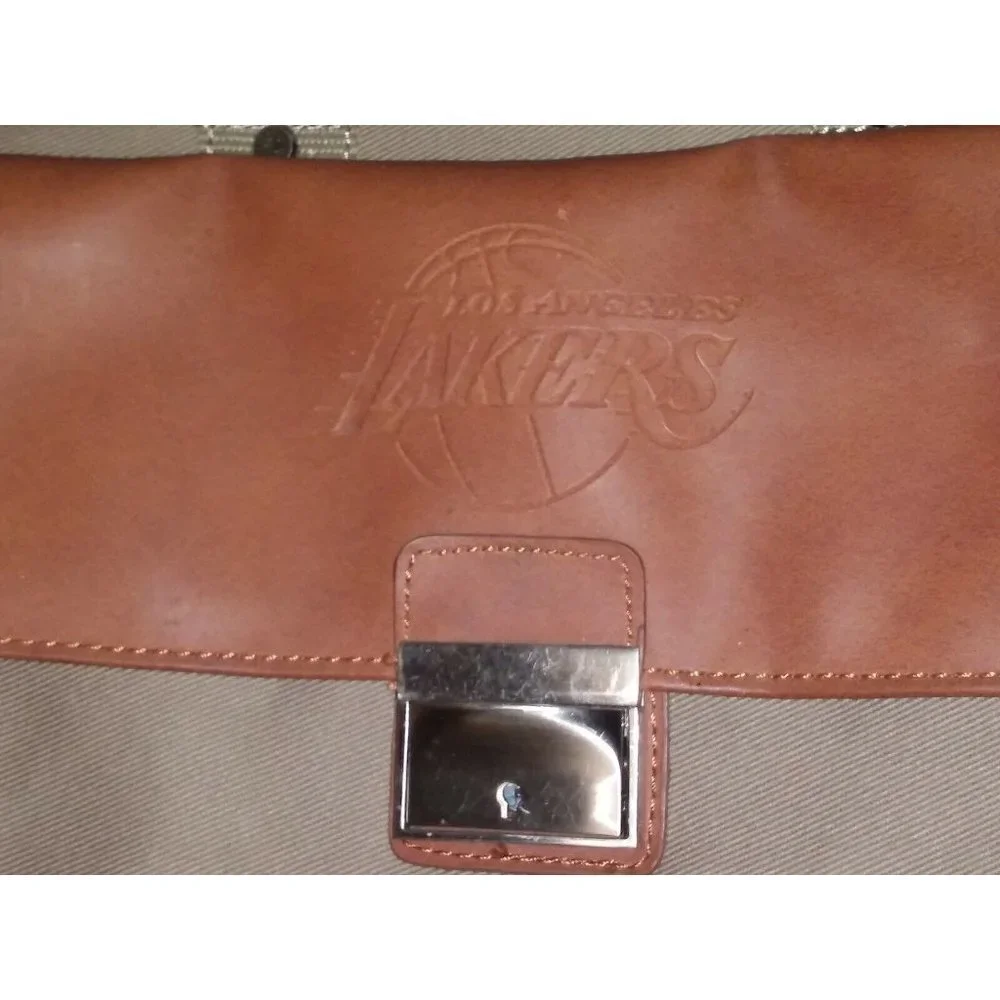 Los Angeles Lakers Leather Briefcase Season Ticket Holders Gift preowned GUC